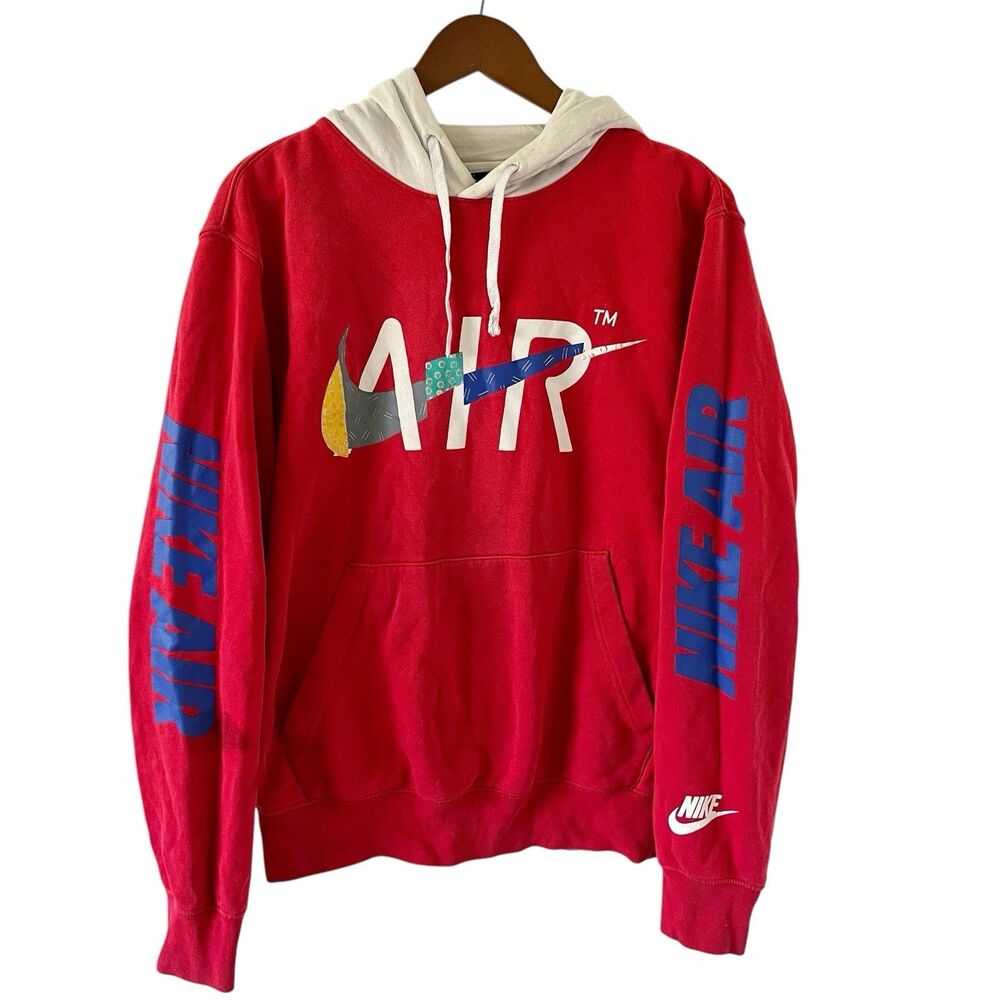 Nike Hoodie Adult Medium Air Sportswear Game Changer Red Cotton Blend Mens